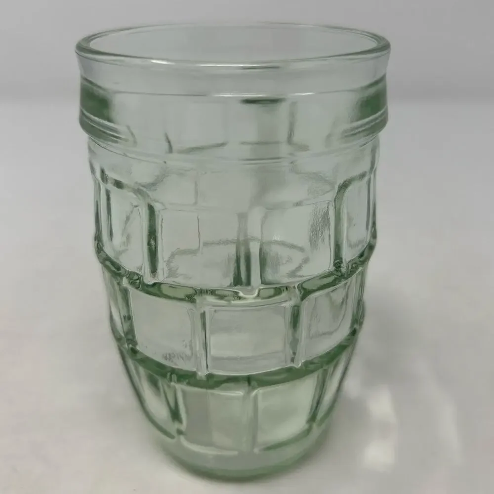 Vintage‎ Barrel Beer Glass Light Green Tint with Handle 4